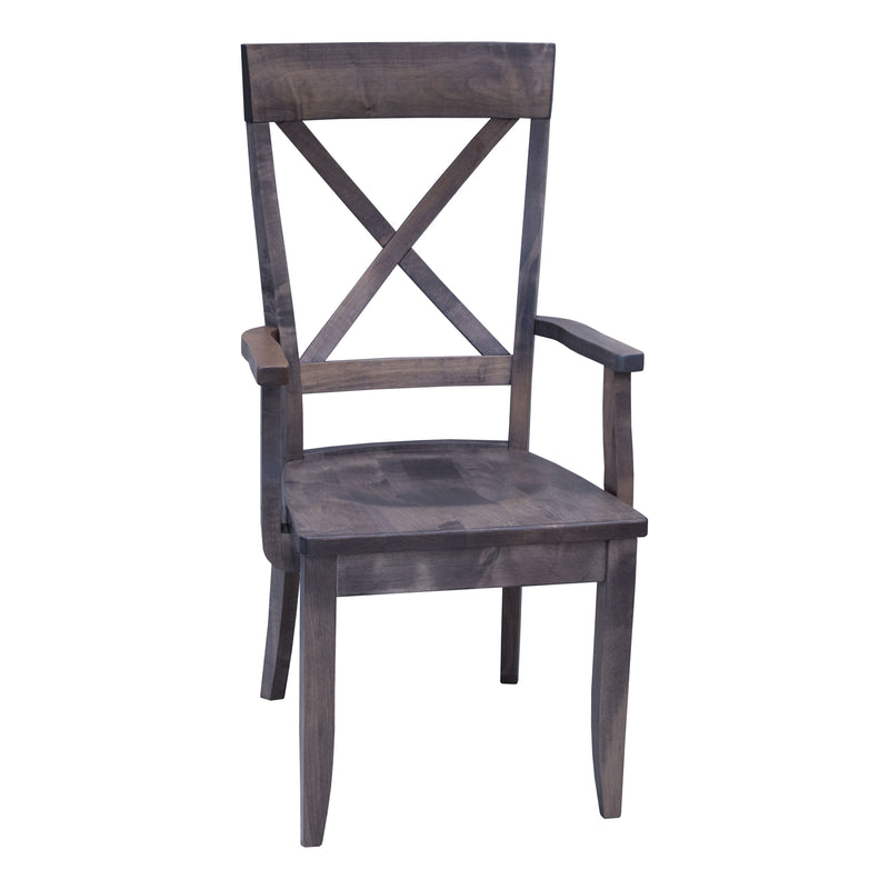 Parish X Back Maple Wood Arm Dining Chair | GS