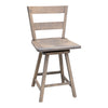 Sharon 24" Maple Wood 2-Slat Swivel Bar Stool | VD