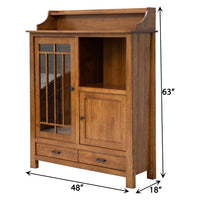 YSF Pottery Pantry Quarter Sawn White Oak Wood Cabinet | MC