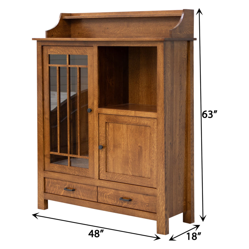 YSF Pottery Pantry Quarter Sawn White Oak Wood Cabinet | MC