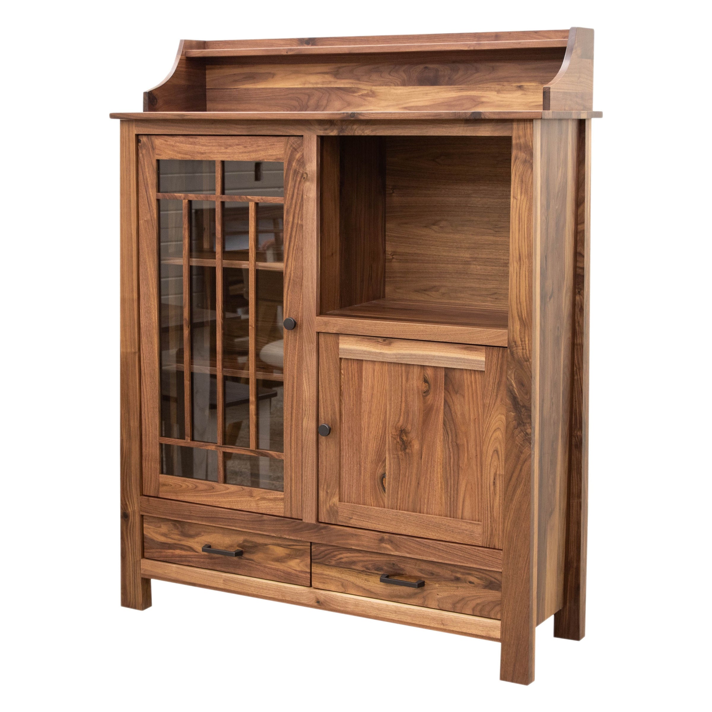 YSF Pottery Pantry Walnut Wood Cabinet | NAT