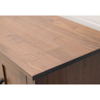Dover 72" Walnut Wood TV Console with Electric Fireplace Insert | CO