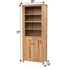 Dover Solid Hickory Wood Bookcase with Doors | WB