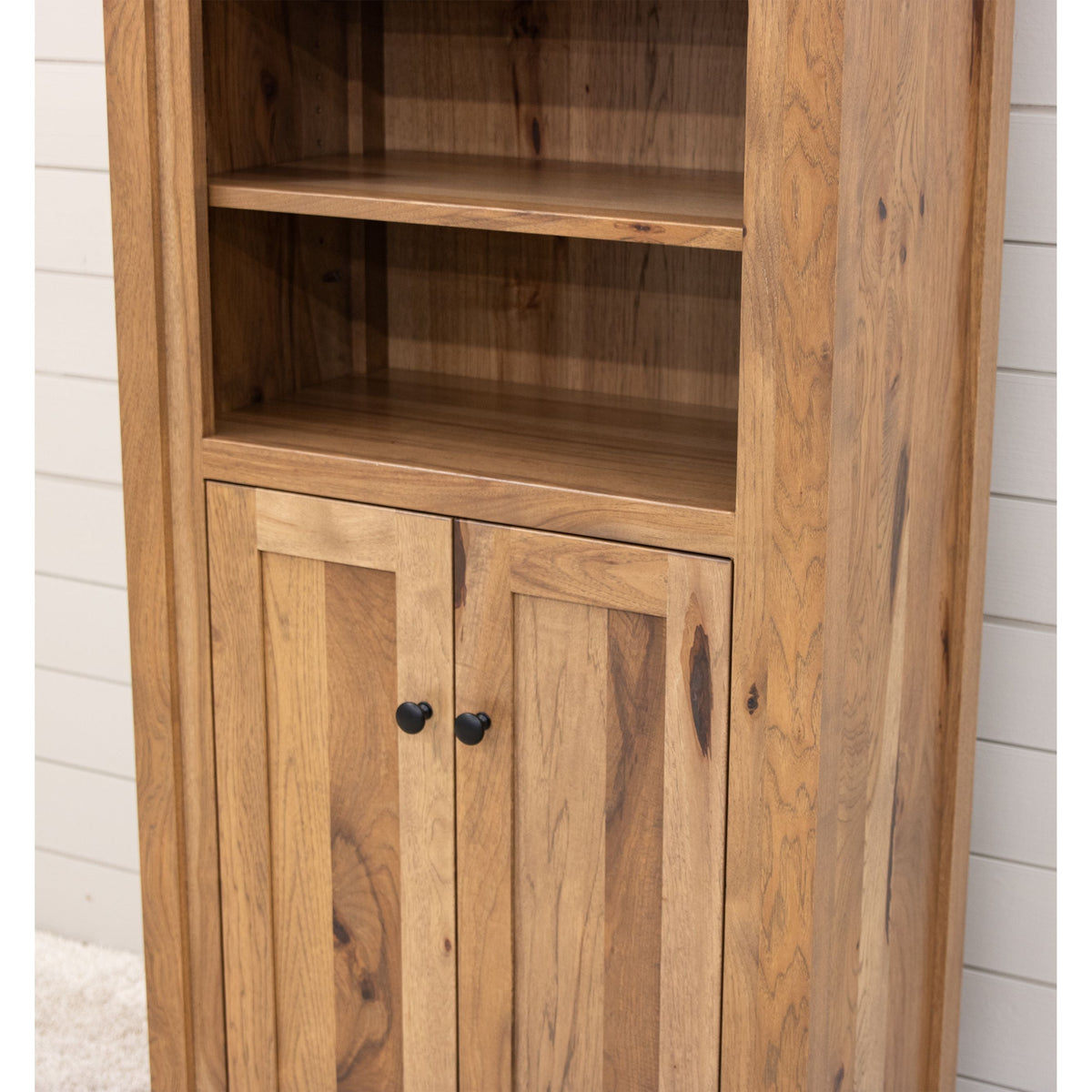 Dover Solid Hickory Wood Bookcase with Doors | WB