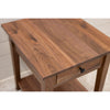 Dover Walnut Wood Large Square Open End Table | NAT