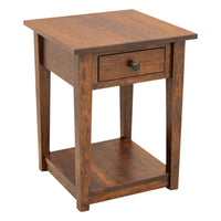 Dover Cherry Wood Large Square Open End Table | ASB