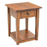 Dover Cherry Wood Large Square Open End Table | MC