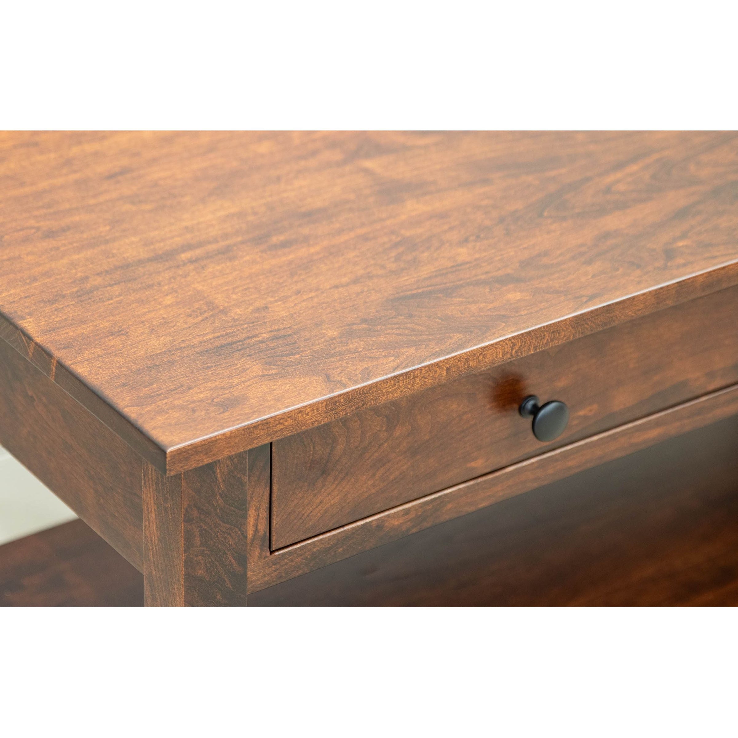 Dover Cherry Wood Small Rectangle Open End Table | MC