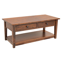 Dover Cherry Wood Rectangle Open Coffee Table | ASB