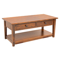 Dover Cherry Wood Rectangle Open Coffee Table | MC