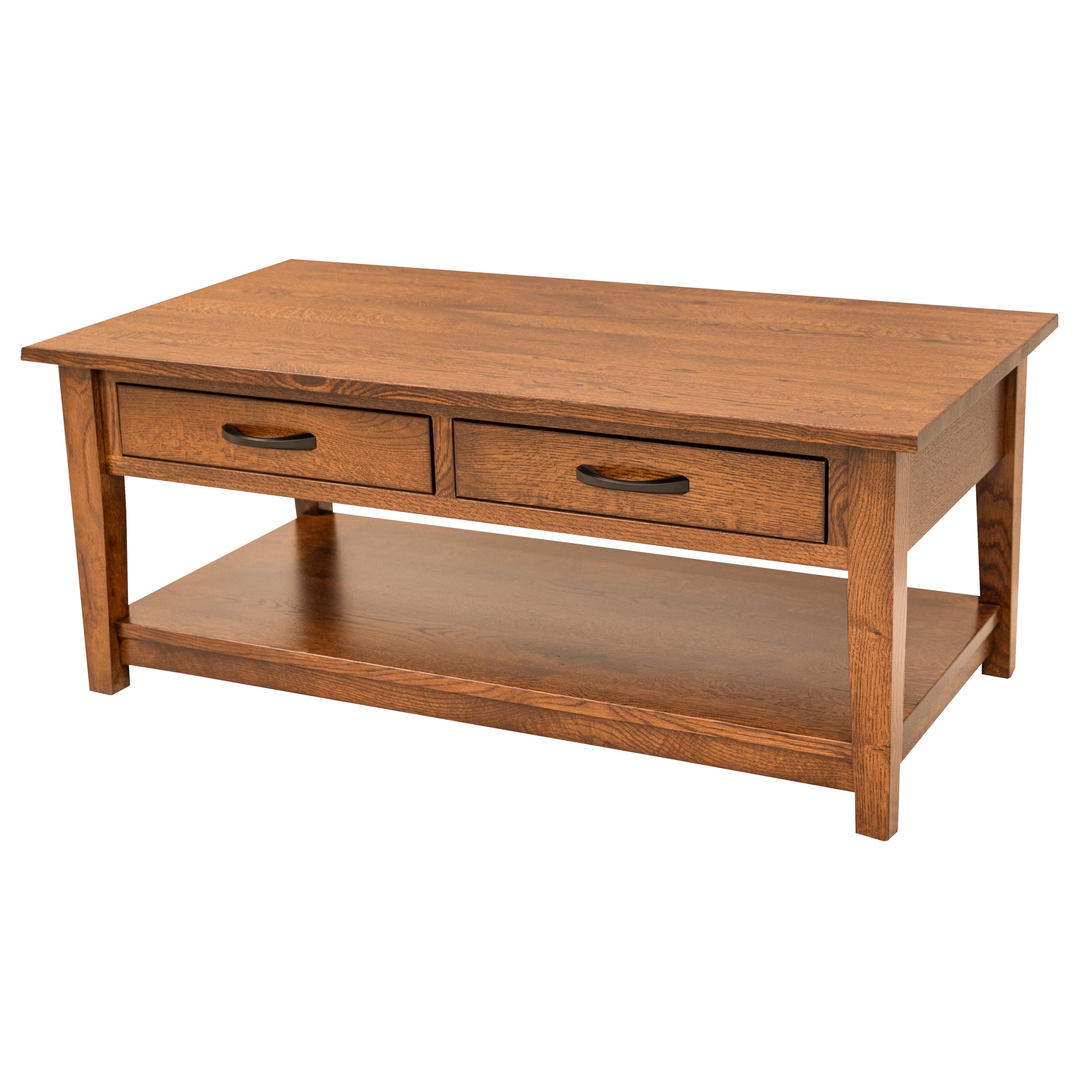 Dover Quarter Sawn White Oak Wood Rectangle Open Coffee Table | MC