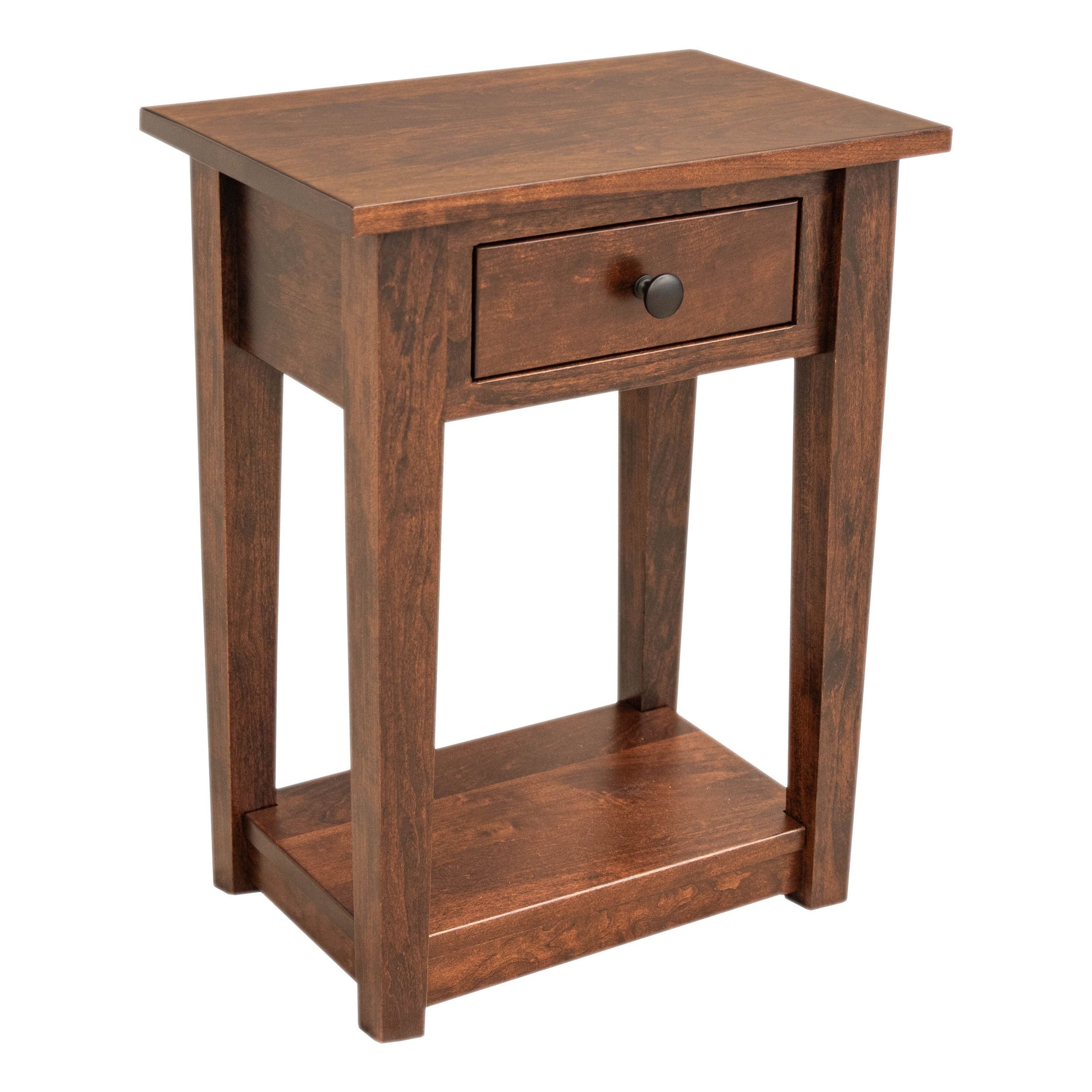 Dover Cherry Wood Small Rectangle Open End Table | ASB