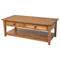 Dover Hickory Wood Rectangle Open Coffee Table | HC