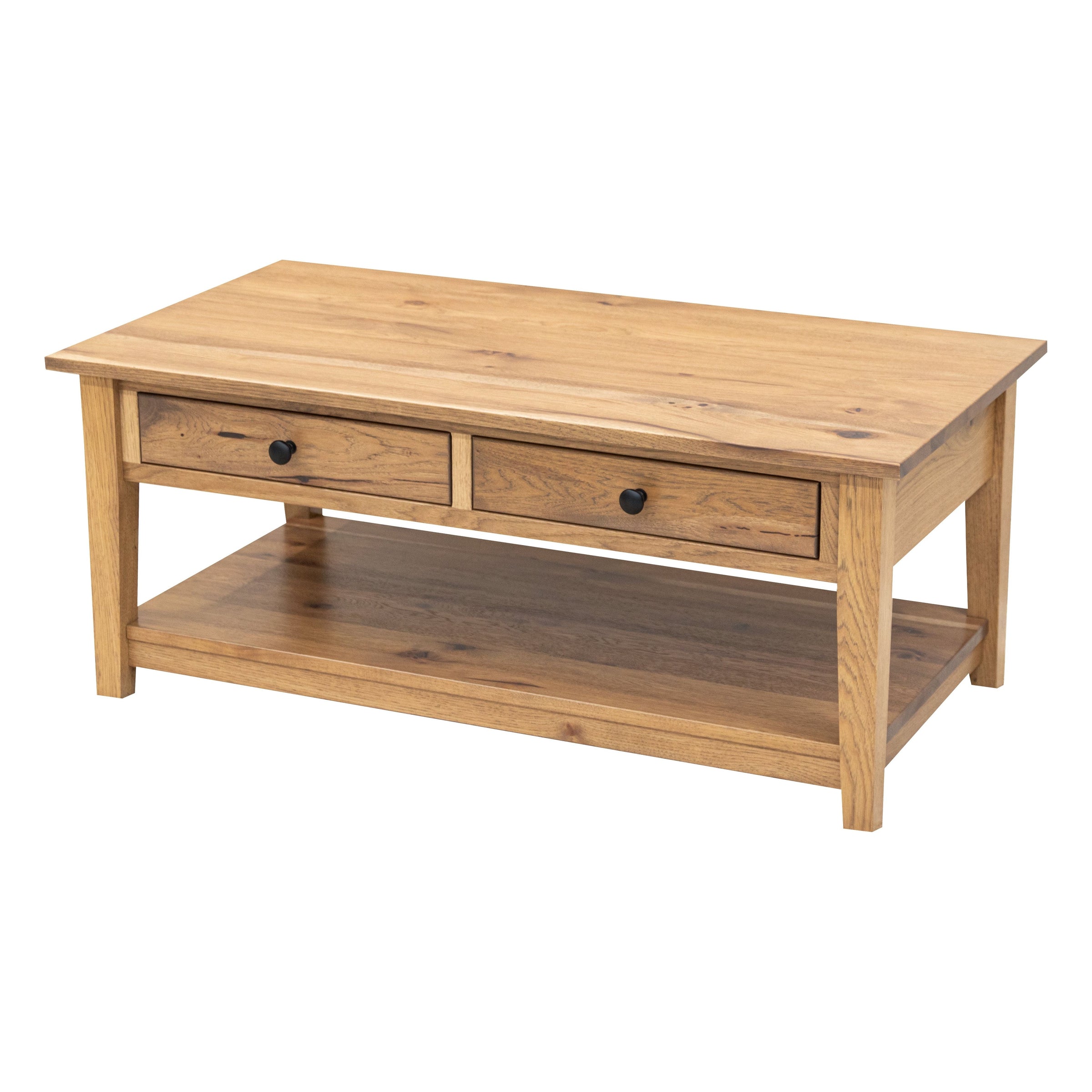 Dover Hickory Wood Rectangle Open Coffee Table | WB