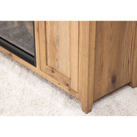 Dover 72" Hickory Wood TV Console with Electric Fireplace Insert | CO