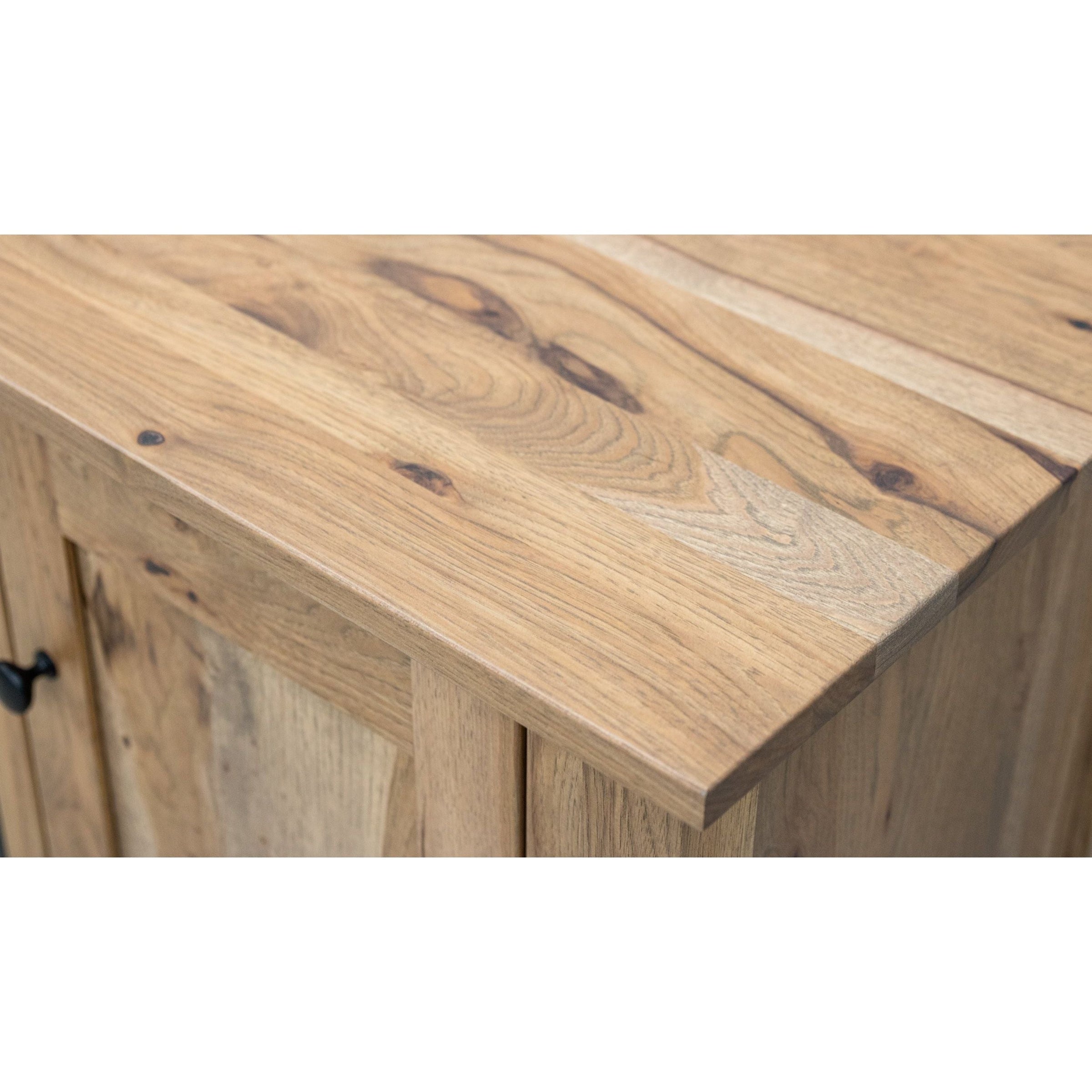 Dover 72" Hickory Wood TV Console with Electric Fireplace Insert | CO