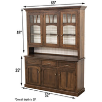 Emory Maple Wood Hutch - 3-Door | GW&CO