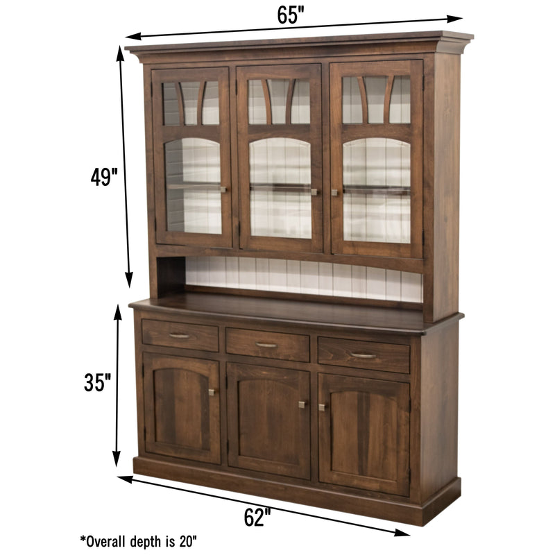 Emory Maple Wood Hutch - 3-Door | GW&CO