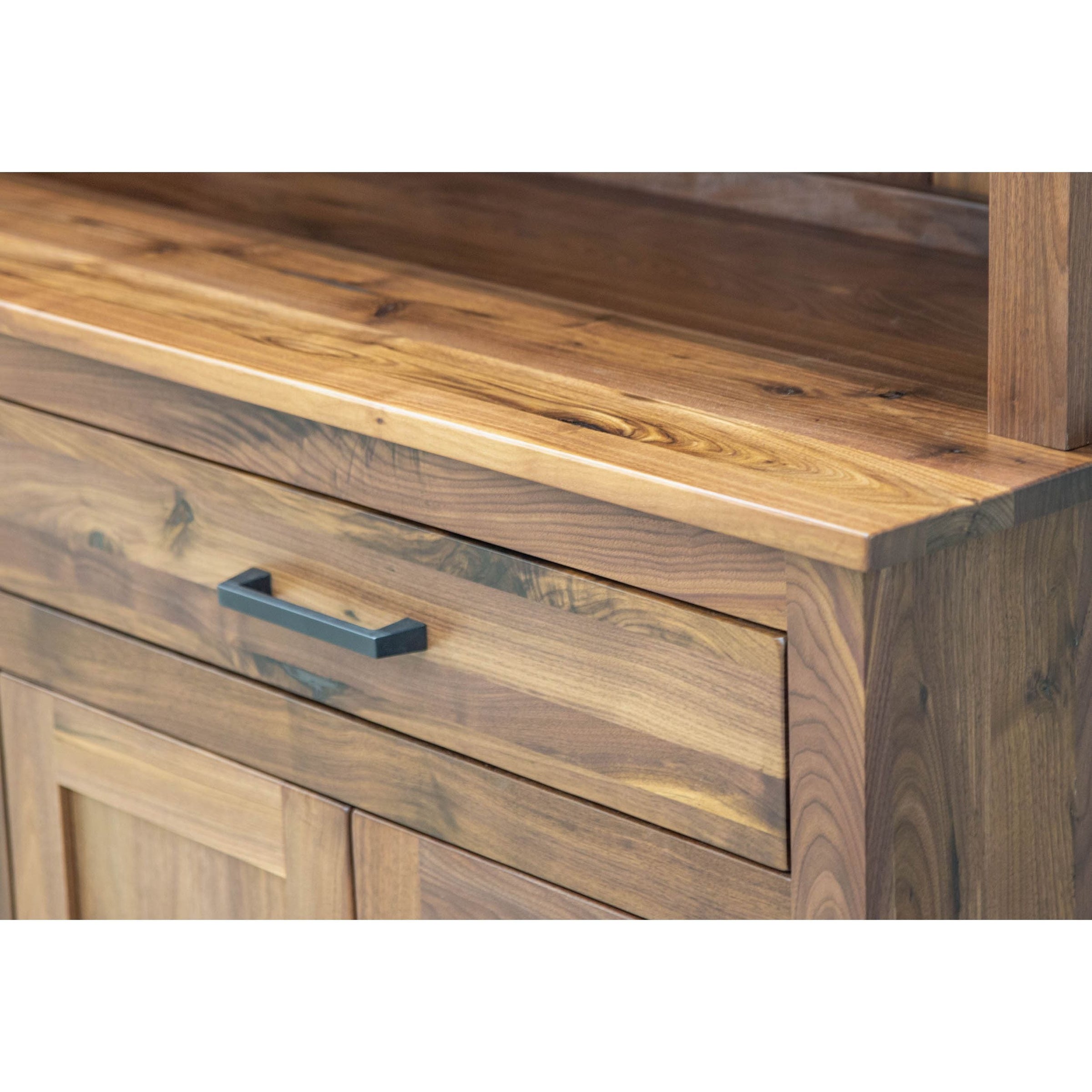 Rockwood Walnut Wood 4-Door Hutch | NAT