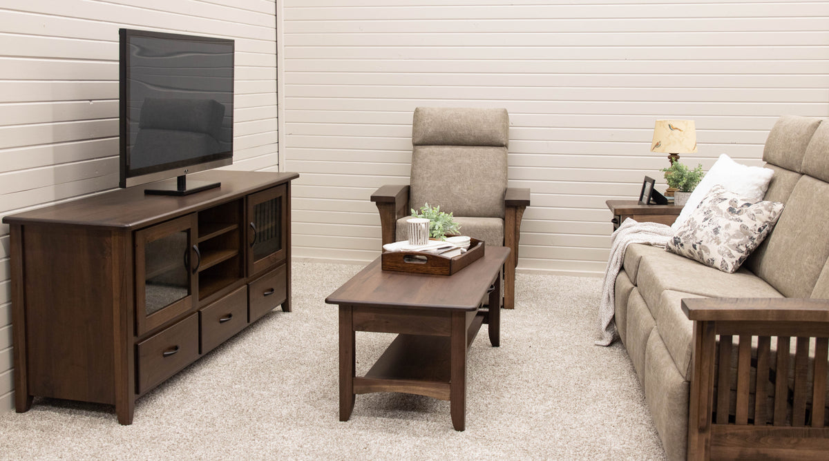 Augusta Walnut Wood Square Open Coffee Table | CO