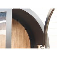 Woodstock Black Maple Wood Arched Bookcase with Doors | M-EB&RW-NAT