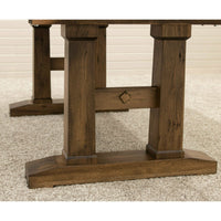 Richwood Hickory Wood Large Extending Amish Trestle Dining Table | CO