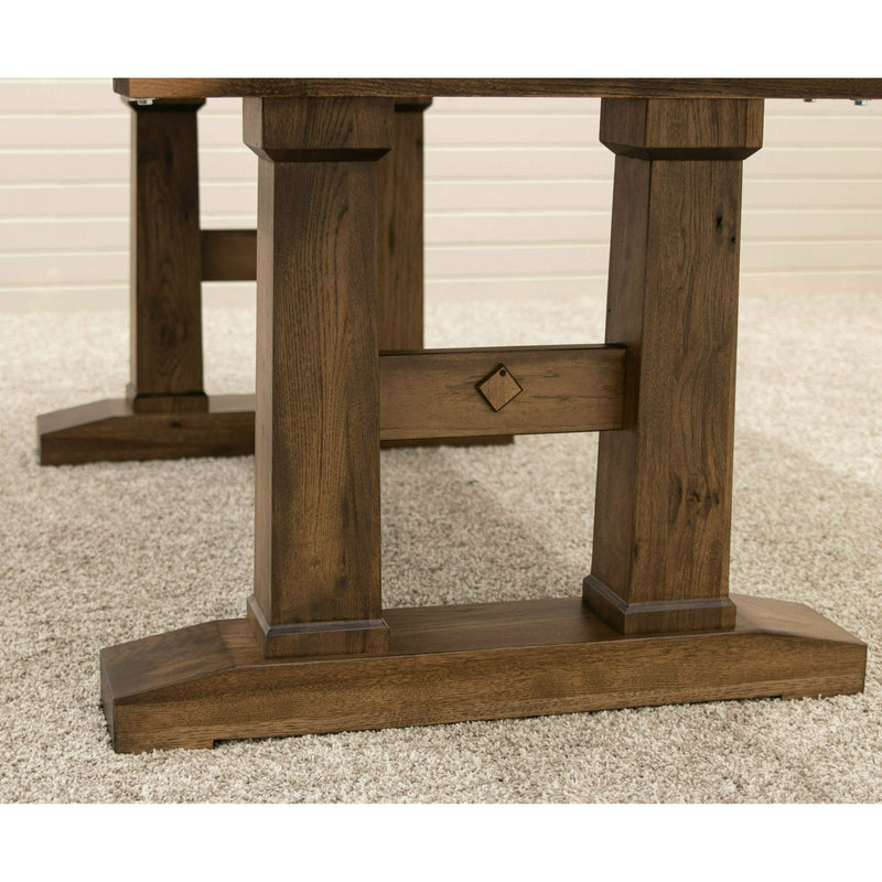 Richwood Hickory Wood Large Extending Amish Trestle Dining Table | CO