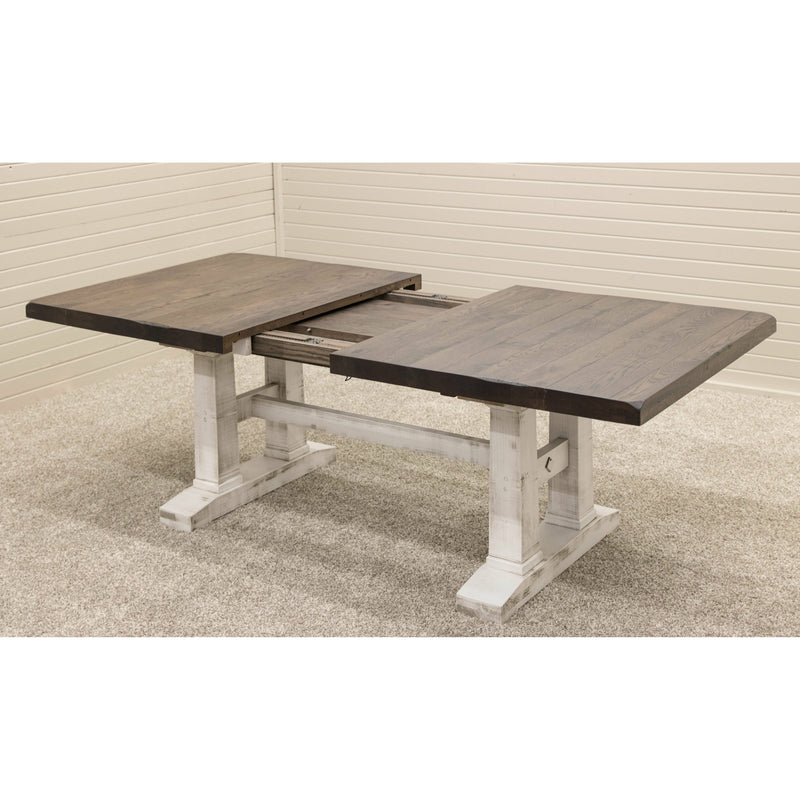 Richwood White & Wood Extending Dining Table with Built-Down Top | M-GW&RWO-SB
