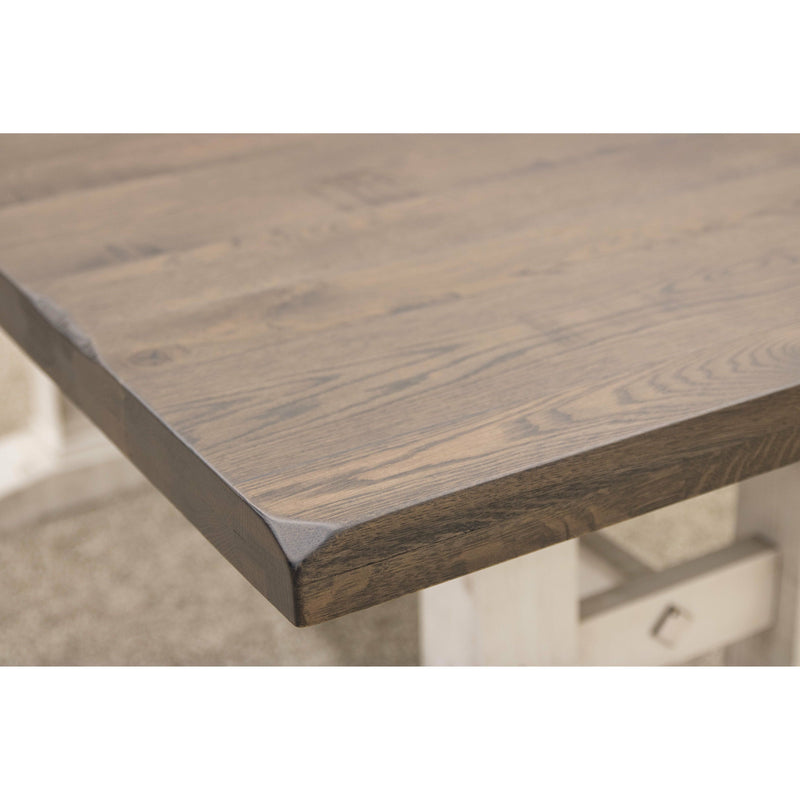 Richwood White & Wood Extending Dining Table with Built-Down Top | M-GW&RWO-SB