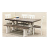 Richwood White & Wood Extending Dining Table with Built-Down Top | M-GW&RWO-SB