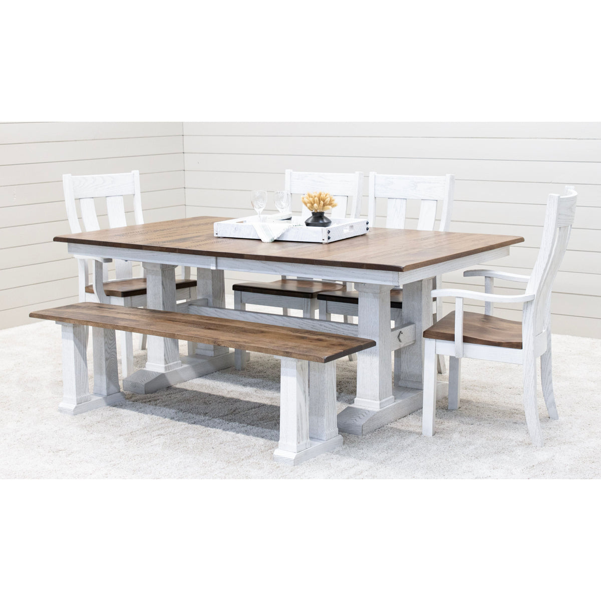 Richwood White & Wood Dining Bench | O-GW&RH-CO