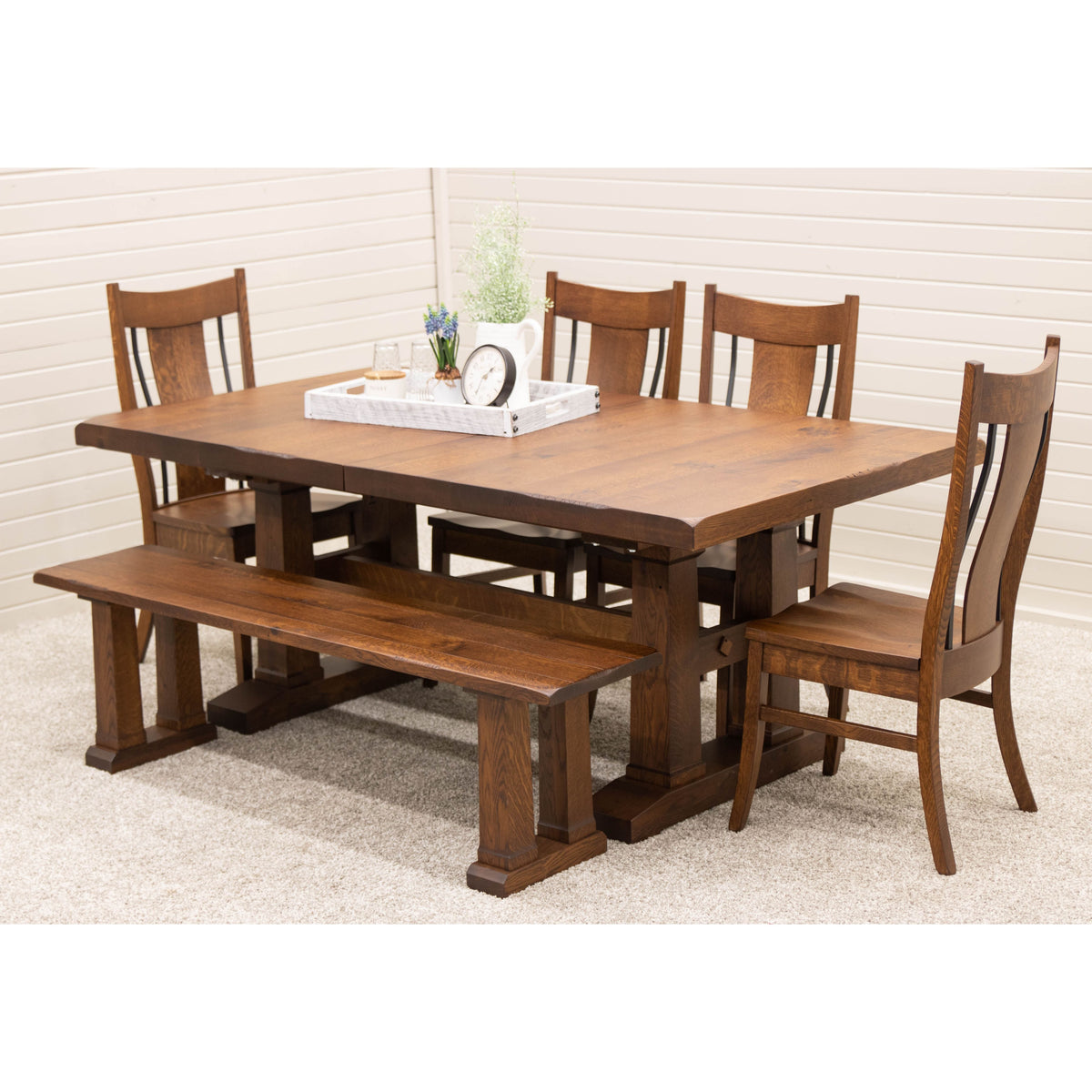 Richwood Quarter Sawn White Oak Wood Dining Bench | GB