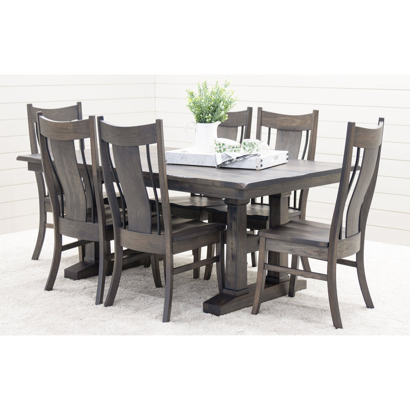 Richwood Hickory Wood Large Extending Amish Trestle Dining Table | GS