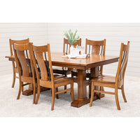 Richwood Hickory Wood Large Extending Amish Trestle Dining Table | MC