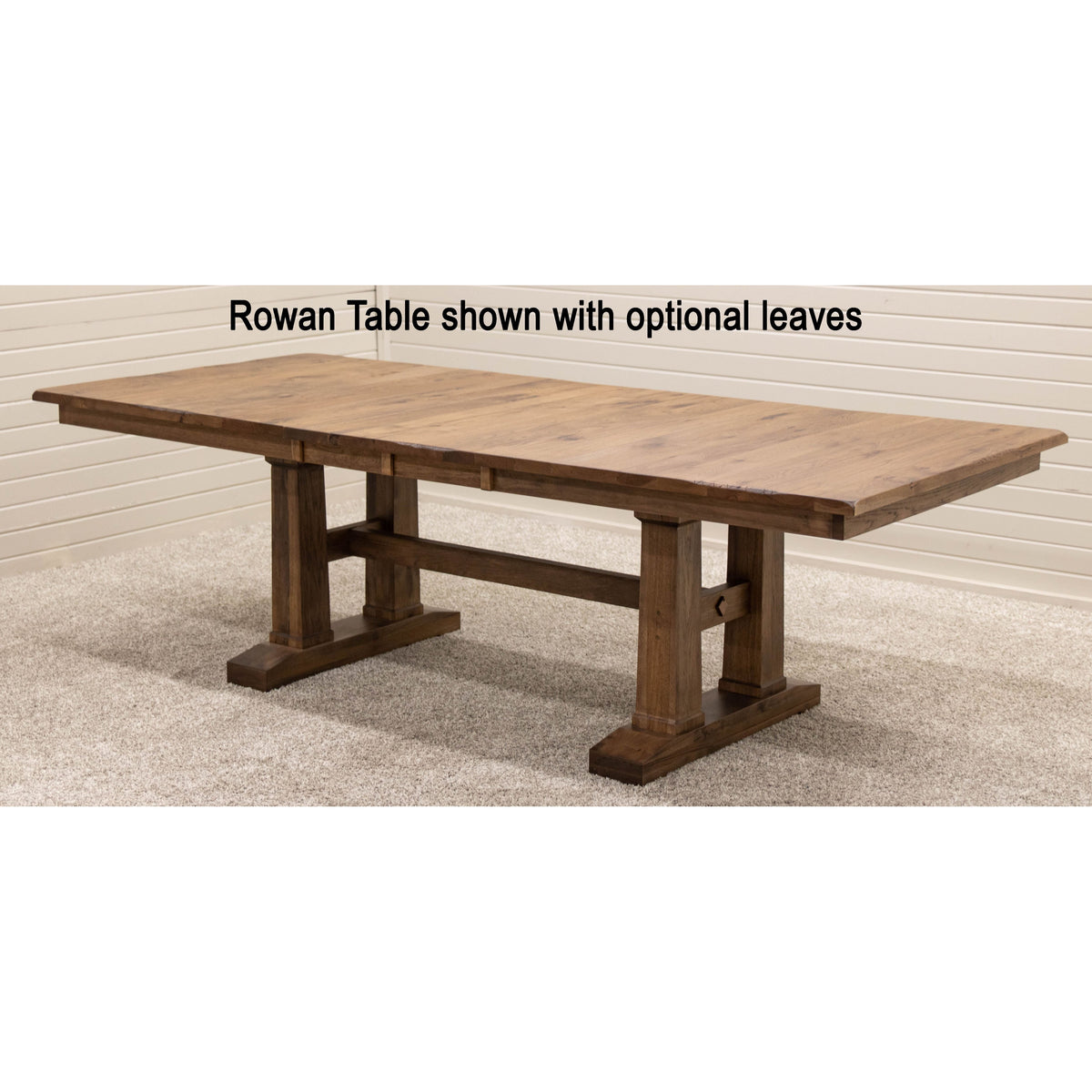 Richwood Oak Wood Large Extending Amish Trestle Dining Table | MC