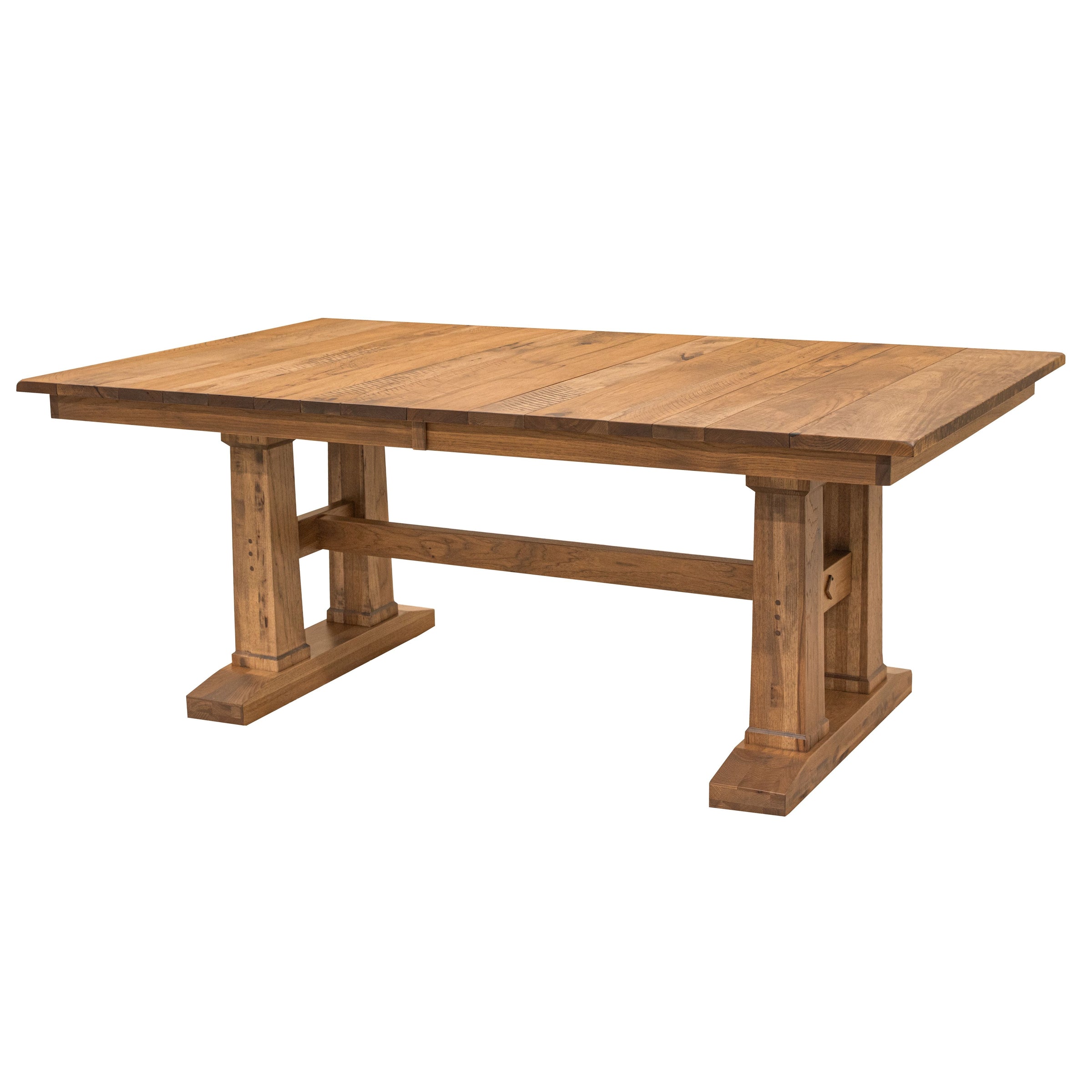 Richwood Hickory Wood Large Extending Amish Trestle Dining Table | HC