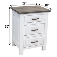 Sugar Creek Amish Rustic 3-Drawer Nightstand