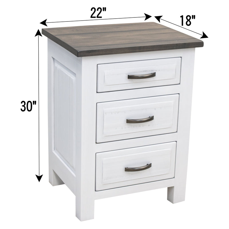 Sugar Creek Amish Rustic 3-Drawer Nightstand