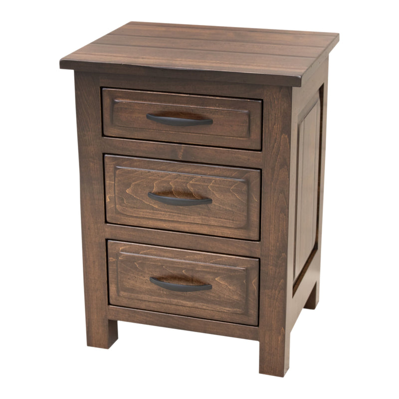 Sugar Creek Amish Rustic 3-Drawer Nightstand