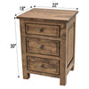 Sugar Creek Amish Rustic 3-Drawer Nightstand