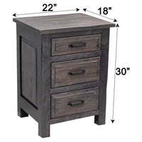 Sugar Creek Amish Rustic 3-Drawer Nightstand