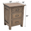 Sugar Creek Amish Rustic 3-Drawer Nightstand