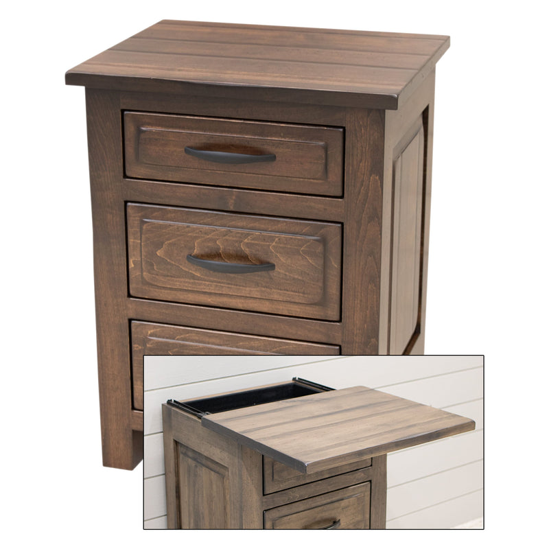 Sugar Creek Amish Rustic 3-Drawer Nightstand