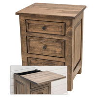Sugar Creek Amish Rustic 3-Drawer Nightstand