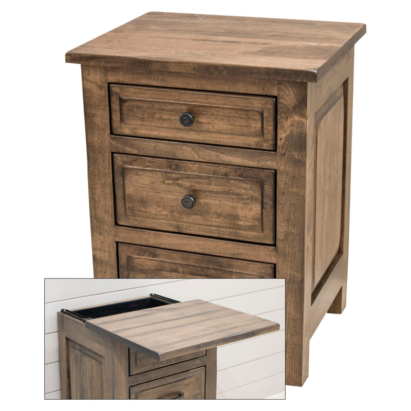 Sugar Creek Amish Rustic 3-Drawer Nightstand