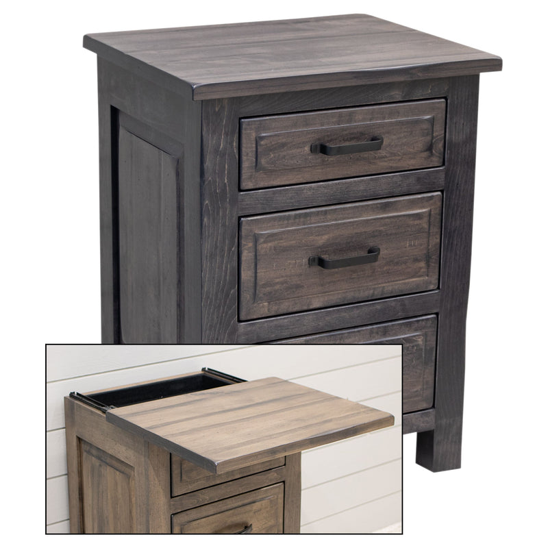 Sugar Creek Amish Rustic 3-Drawer Nightstand