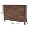 Sugar Creek Amish Rustic 9-Drawer Tall Dresser