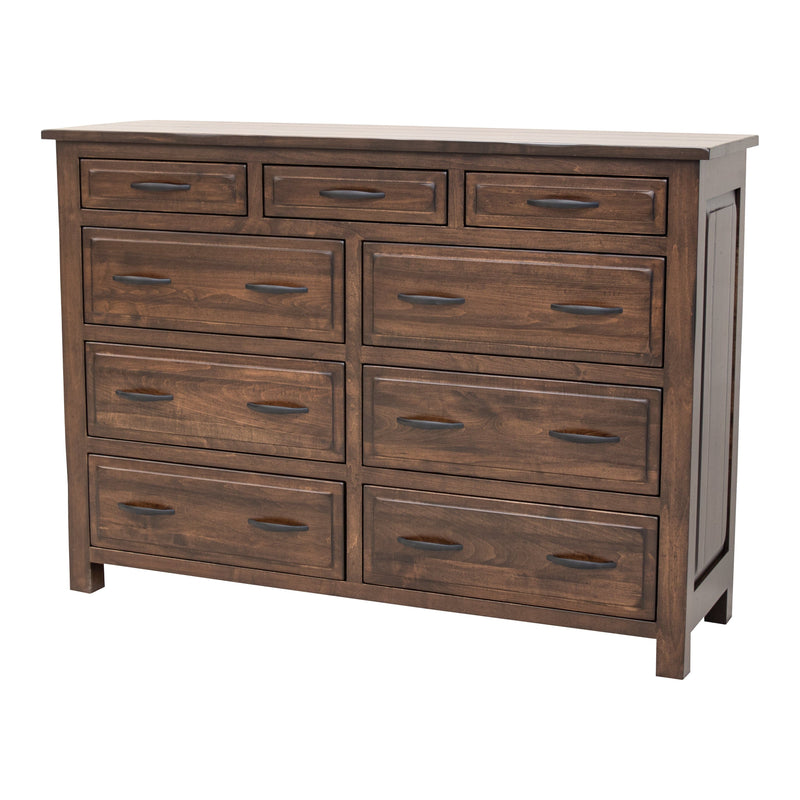 Sugar Creek Amish Rustic 9-Drawer Tall Dresser