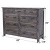 Sugar Creek Amish Rustic 9-Drawer Tall Dresser