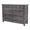 Sugar Creek Amish Rustic 9-Drawer Tall Dresser